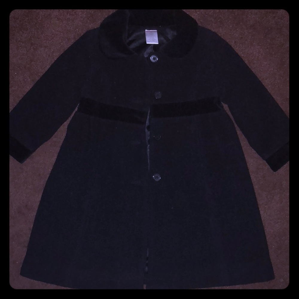 Little Girls Black Peacoat